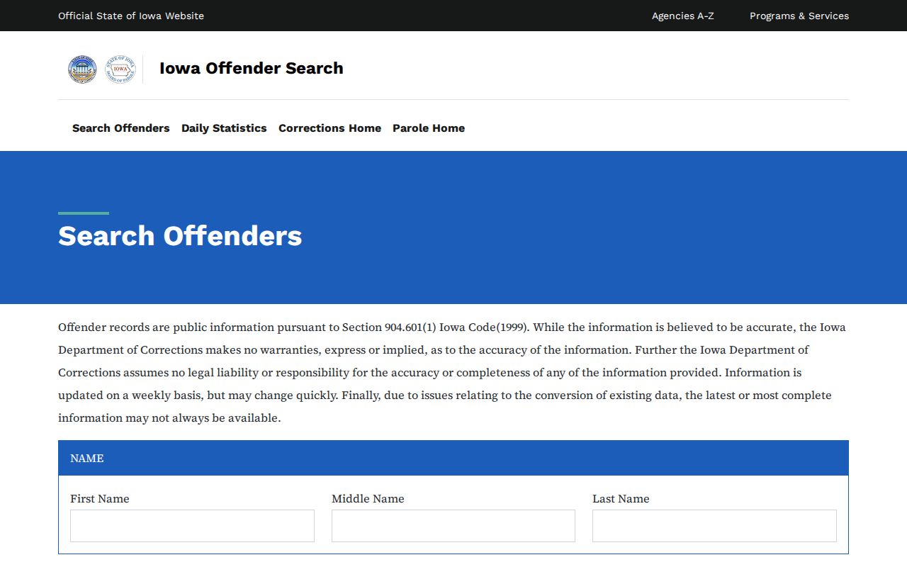 Iowa DOC search used after a Mahaska County arrest leads to state custody