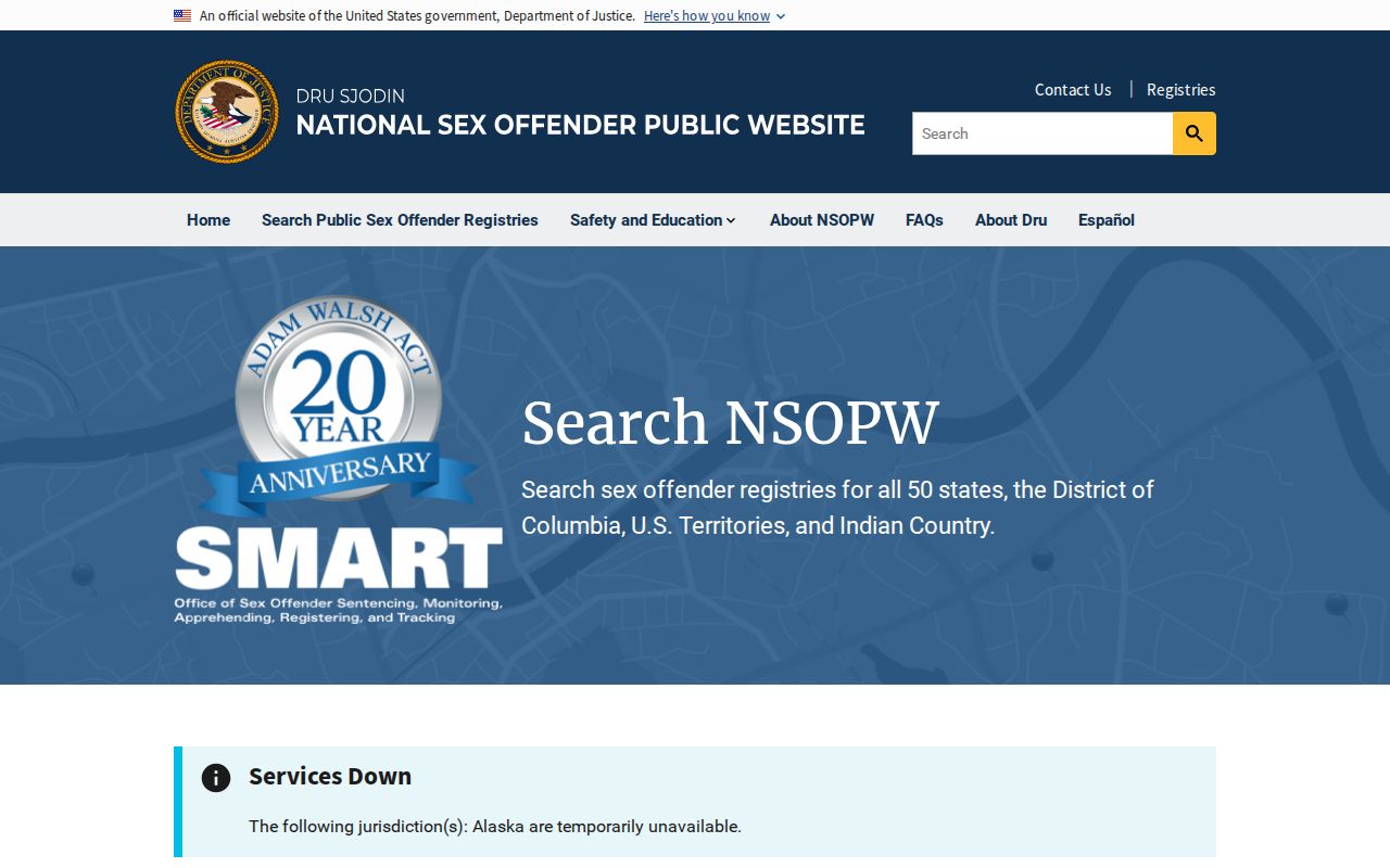 Mahaska County sex offender search source for the national NSOPW registry