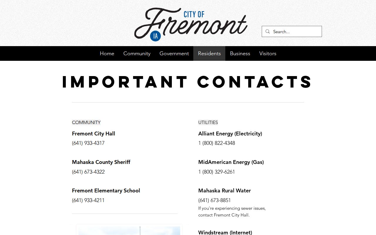Fremont official contacts as Mahaska County fallback context for New Sharon criminal records